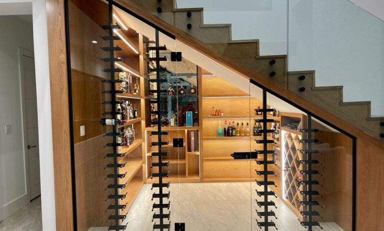 Wine Room Under Stairs