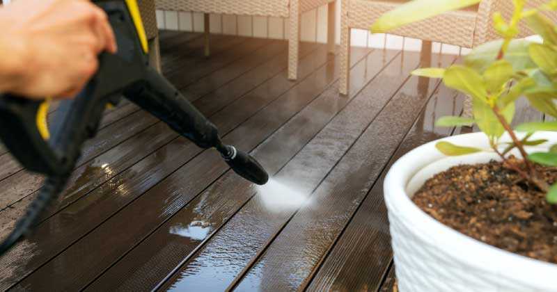 Composite decking is easy to keep clean.