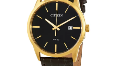 Citizen Men's White Dial Band Dark Leather Quartz Watch