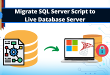 migrate SQL server script to live database
