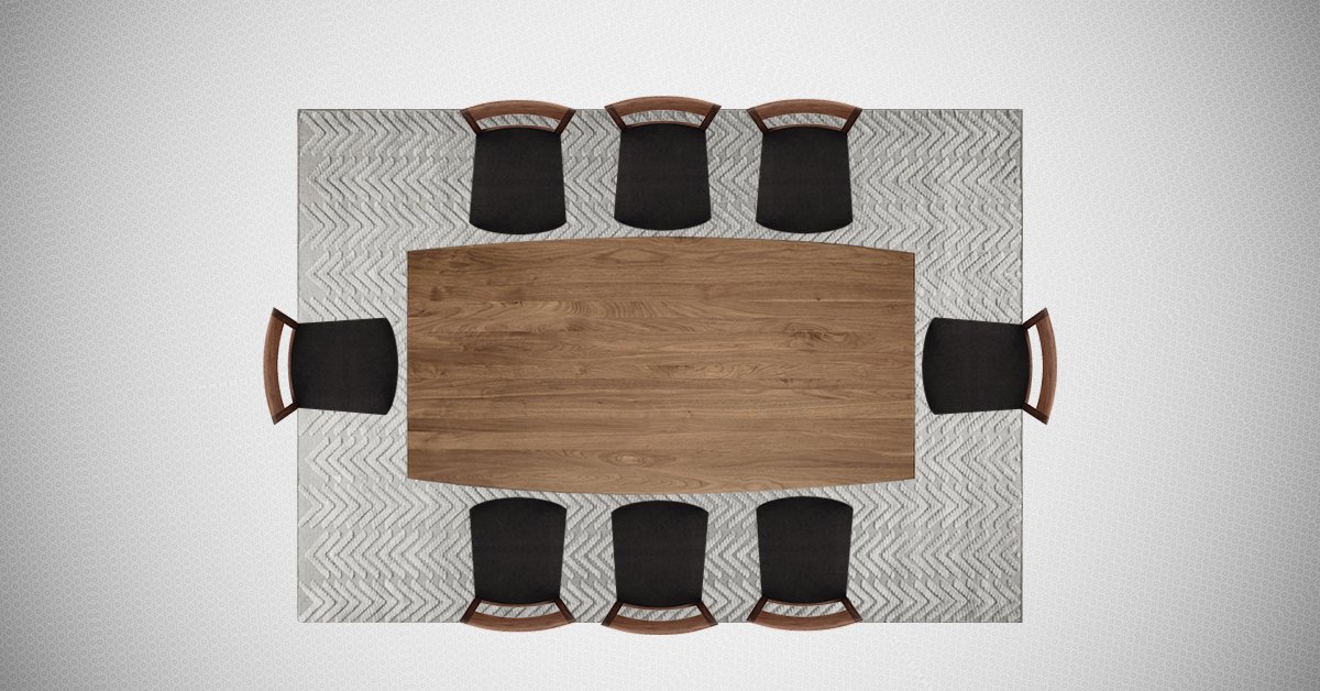 5.Rugs Size for eight seater dining table